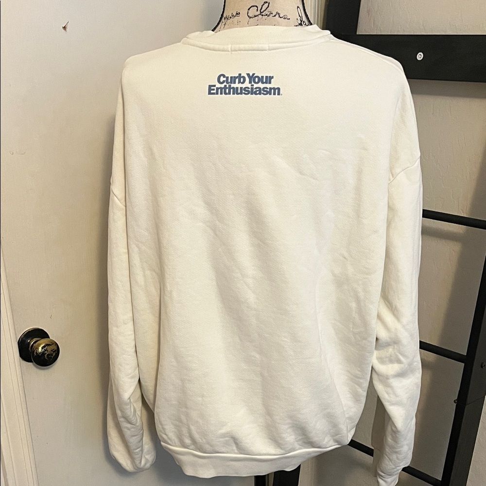 Madhappy Curb Your Enthusiasm Larry David Cream Graphic Crewneck Sweatshirt Rare - Picture 5 of 11